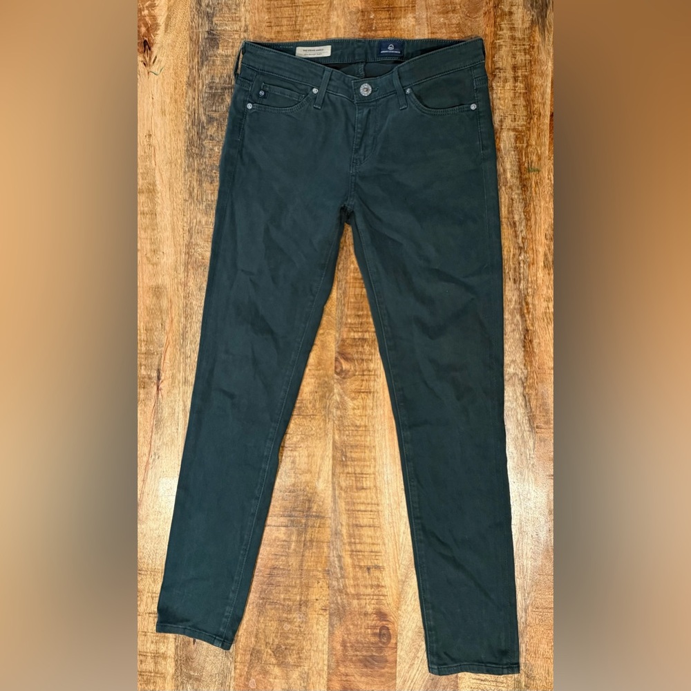 AG Stevie Ankle Straight Jeans Green Size 25R